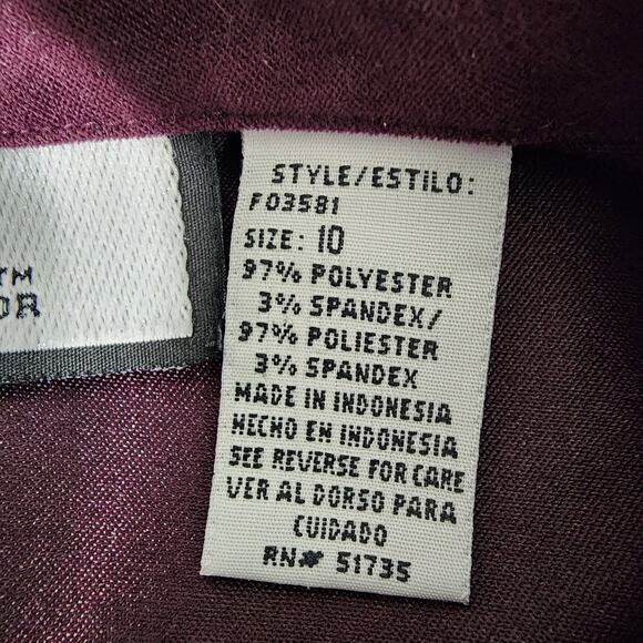 Sag Harbor Bice Shacket Shirt Jacket Sz 10 Faux Suede Collared Button Vtg Eyelet - Picture 10 of 11